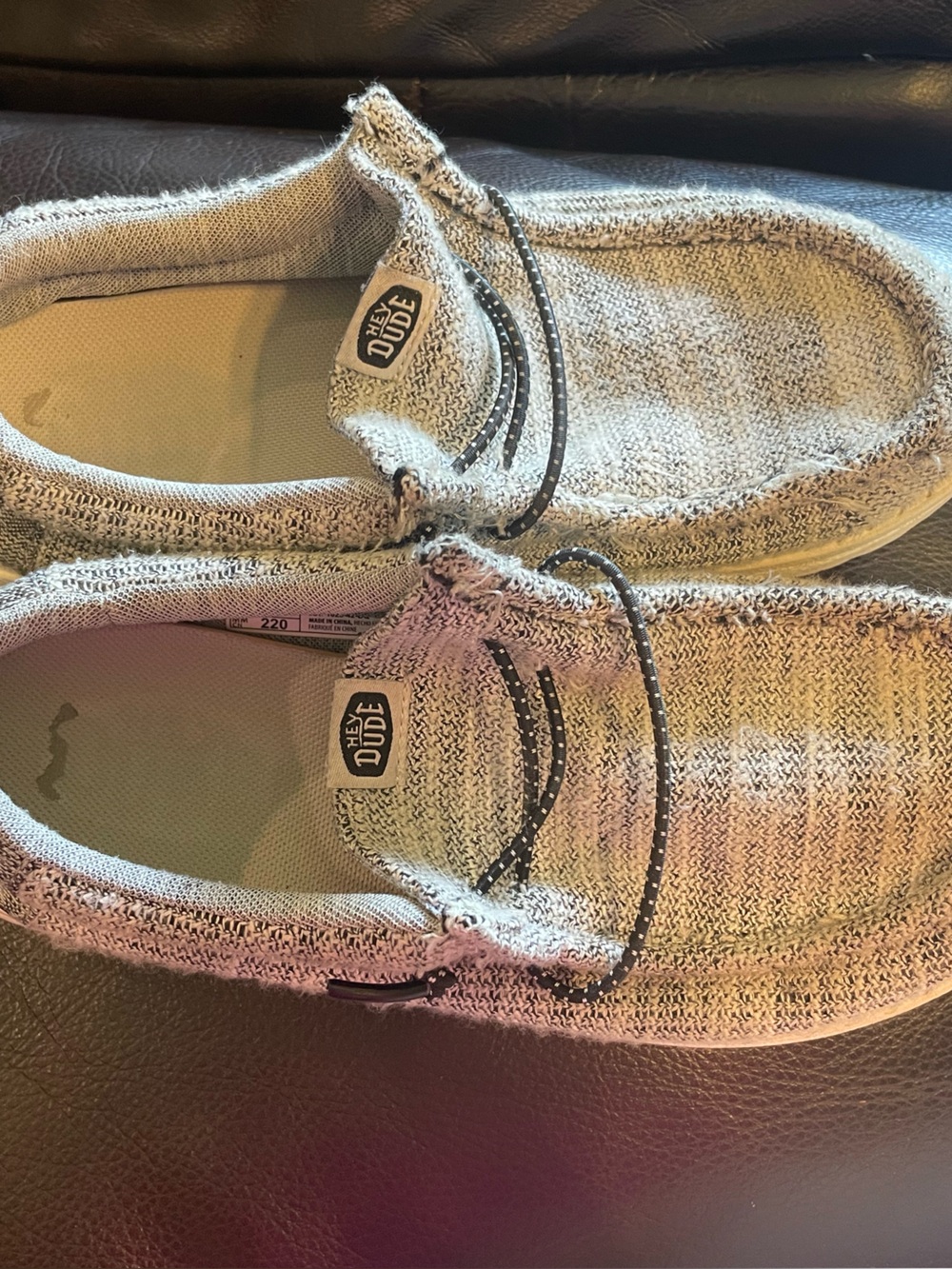 Hey Dude Slip-On Sneakers in Heathered Light Gray